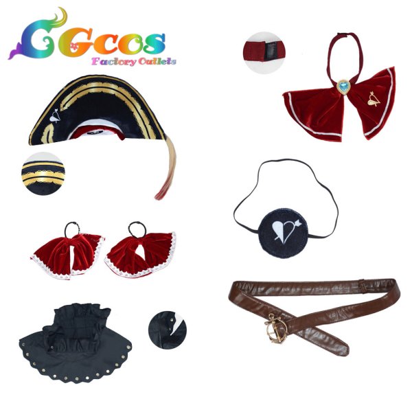 画像5: バーチャルYouTuber VTuber 宝鐘マリン コスプレ衣装 (5)