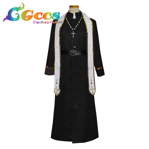 画像4: バーチャルYouTuber VTuber 叶 かなえ 神父 コスプレ衣装 (4)