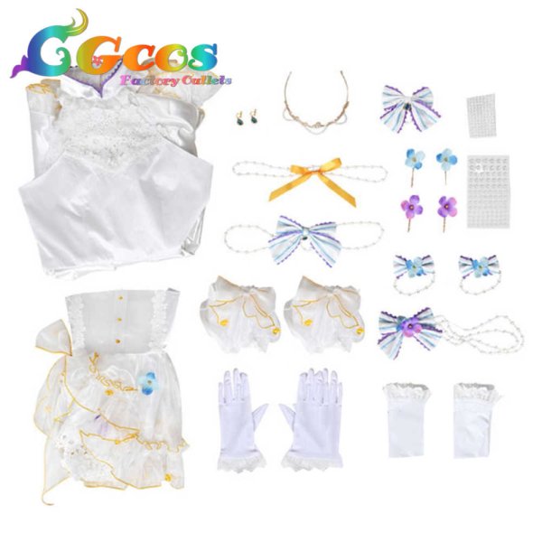 画像4: ラブライブ!スーパースター!! Liella! 澁谷かのん ジューンブライド編 幸せな花嫁 コスプレ衣装 (4)