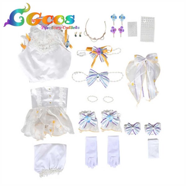 画像4: ラブライブ!スーパースター!! Liella! 葉月恋 ジューンブライド編 ヴェールの向こうに コスプレ衣装 (4)