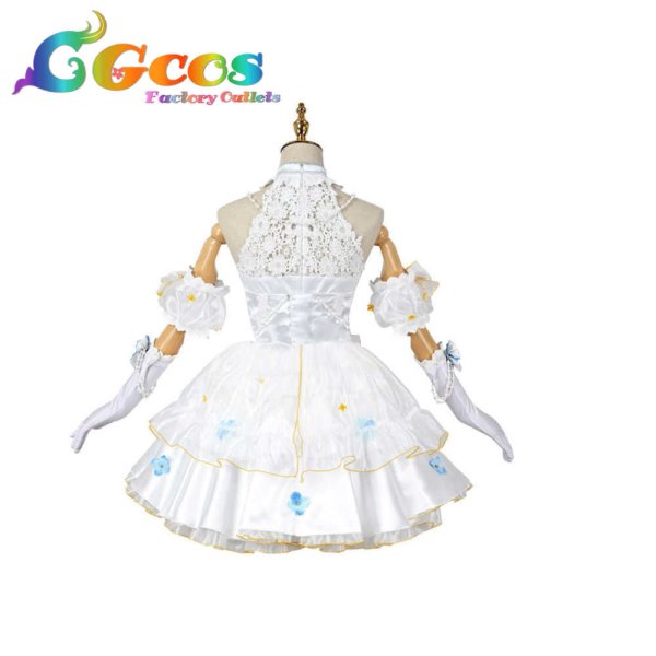 画像2: ラブライブ!スーパースター!! Liella! 唐可可 ジューンブライド編 紫陽花の絆 コスプレ衣装 (2)