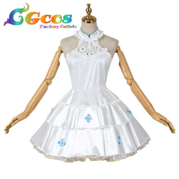 画像3: ラブライブ!スーパースター!! Liella! 唐可可 ジューンブライド編 紫陽花の絆 コスプレ衣装 (3)