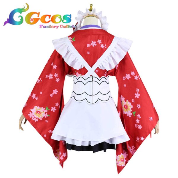 画像2: バーチャルYouTuber VTuber 大神ミオ 正月衣装 コスプレ衣装 (2)