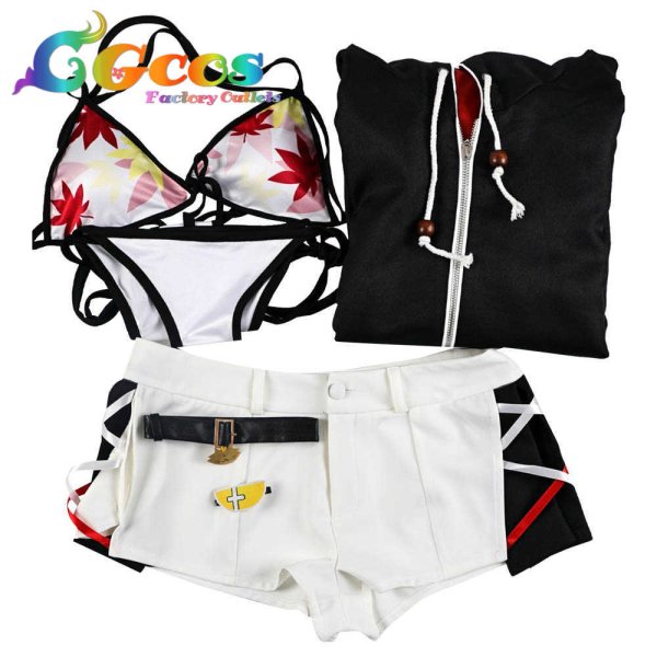 画像5: バーチャルYouTuber VTuber 大神ミオ 水着 コスプレ衣装 (5)