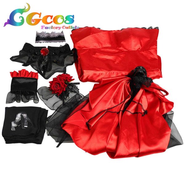 画像3: バーチャルYouTuber VTuber 森美声 ドレス コスプレ衣装 (3)