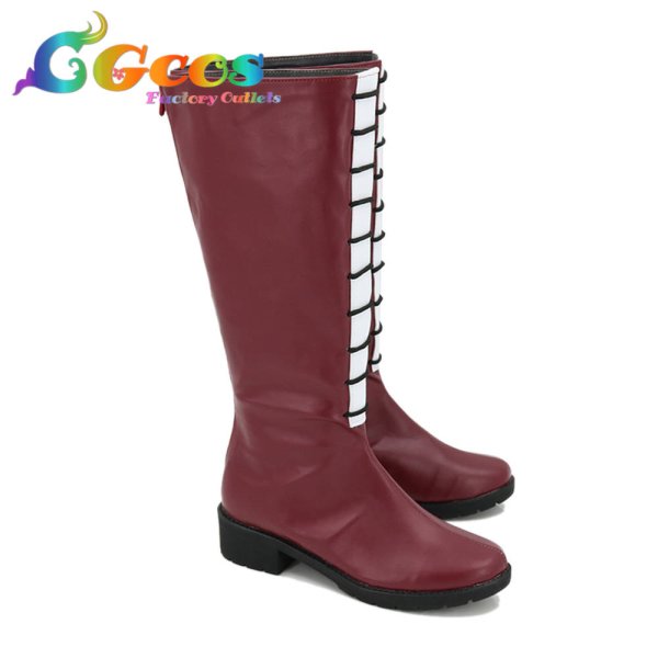 画像2: HUNTER×HUNTER ハンター×ハンター コスプレ靴 アルカ=ゾルディック コスプレブーツ コスプレ衣装 (2)