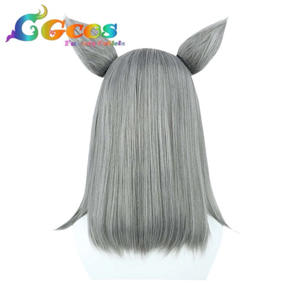 画像2: ブルーアーカイブ ウィッグ 砂狼シロコ コスプレ衣装 (2)