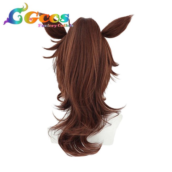 画像2: ウマ娘プリティーダービー ウィッグ メジロパーマー コスプレ衣装 (2)