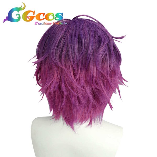 画像4: バーチャルYouTuber VTuber ウィッグ Uki Violeta 浮奇ヴィオレタ コスプレ衣装 (4)