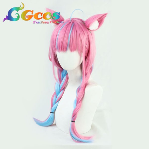 画像2: バーチャルYouTuber VTuber ウィッグ 湊あくあ コスプレ衣装 (2)