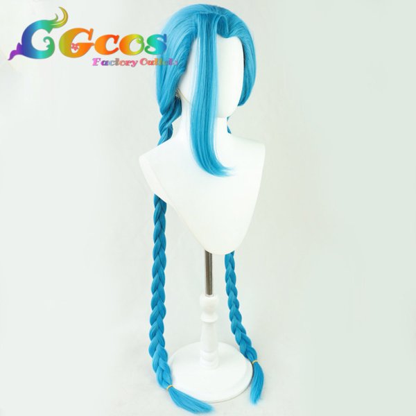 画像2: Arcane アーケイン ウィッグ Jinx ジンクス コスプレ衣装 (2)