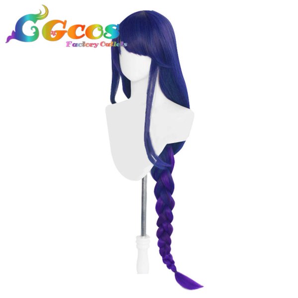 画像2: 原神 げんしん ウィッグ 雷電将軍 コスプレ衣装 (2)