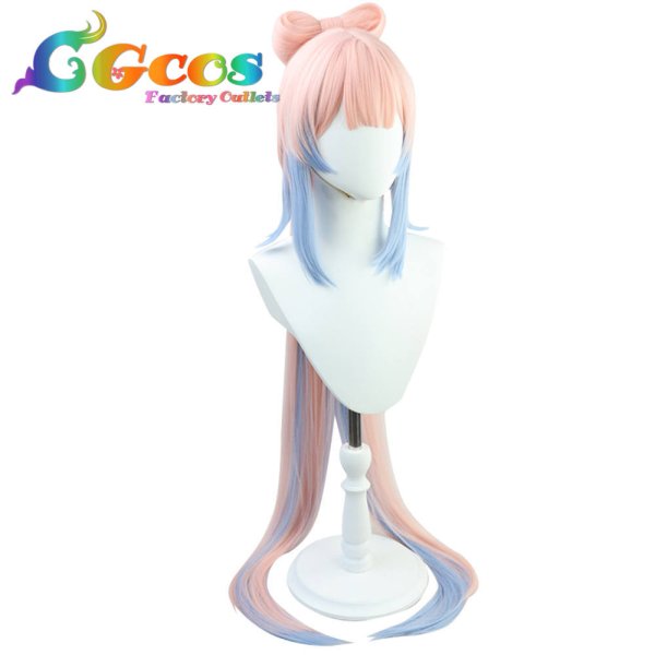 画像3: 原神 げんしん ウィッグ 珊瑚宮心海 コスプレ衣装 (3)