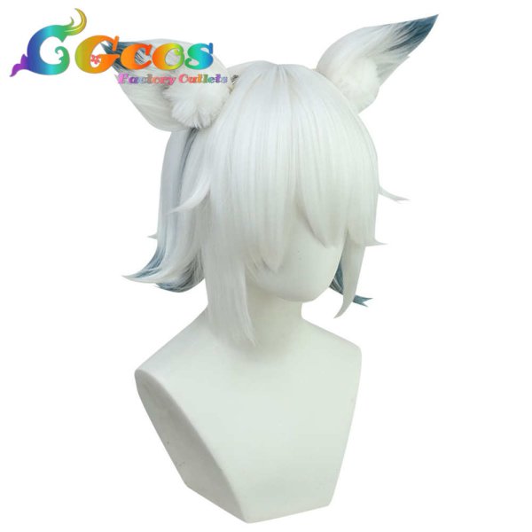 画像2: 原神 げんしん ウィッグ 狐斎宮 コスプレ衣装 (2)