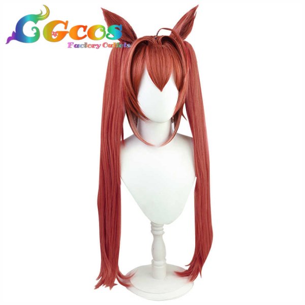 画像2: ウマ娘プリティーダービー ウィッグ ダイワスカーレット コスプレ衣装 (2)