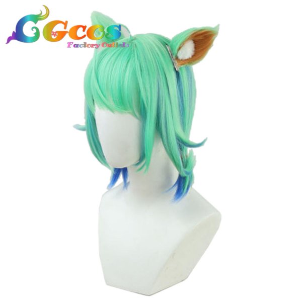 画像2: バーチャルYouTuber VTuber ウィッグ 潤羽るしあ 新髪型 コスプレ衣装 (2)