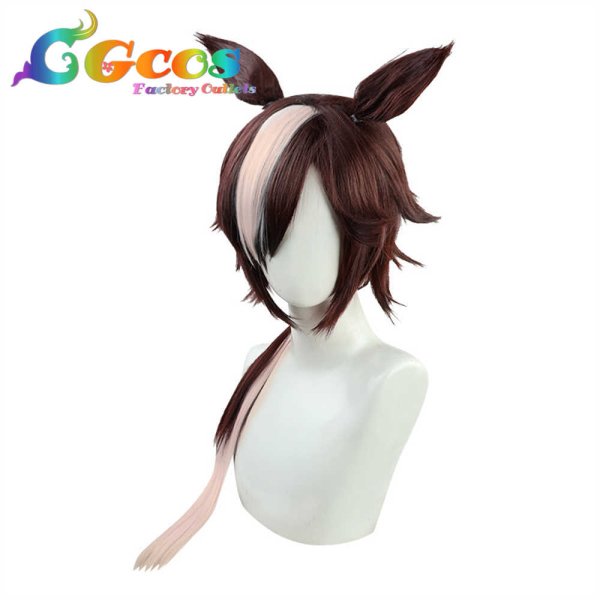 画像2: ウマ娘プリティーダービー ウィッグ ウオッカ コスプレ衣装 (2)