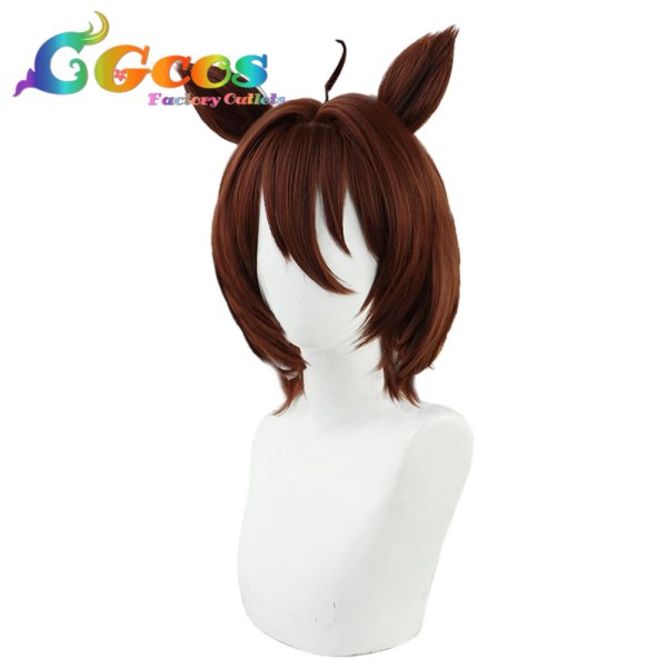 画像2: ウマ娘プリティーダービー ウィッグ アグネスタキオン コスプレ衣装 (2)