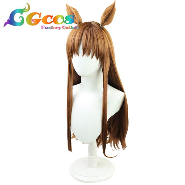 画像2: ウマ娘プリティーダービー ウィッグ グラスワンダー コスプレ衣装 (2)