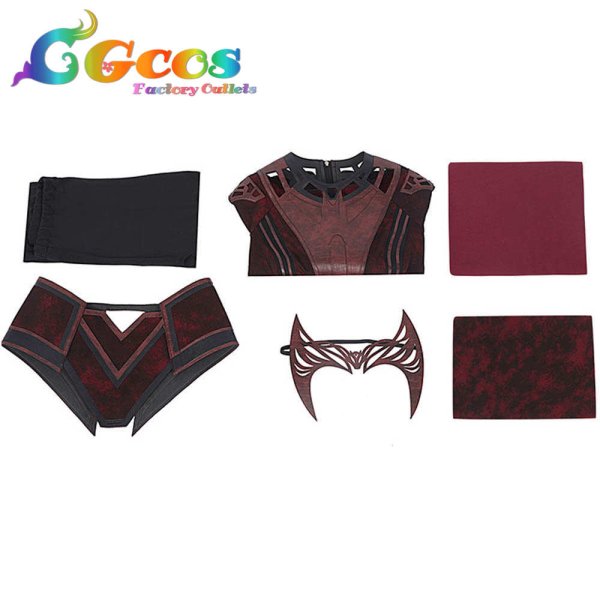 画像5: ドクター・ストレンジ/マルチバース・オブ・マッドネス Doctor Strange in the Multiverse of Madness ワンダ・マキシモフ/スカーレット・ウィッチ コスプレ衣装 (5)