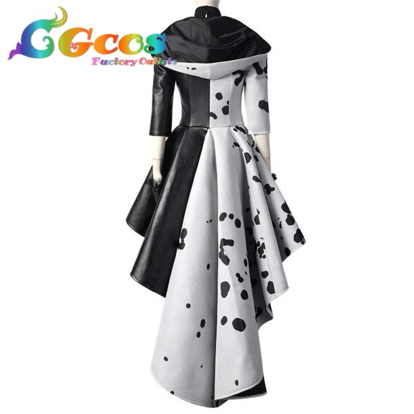 画像2: クルエラ・ド・ヴィル Cruella De Vil クルエラ コスプレ衣装 (2)
