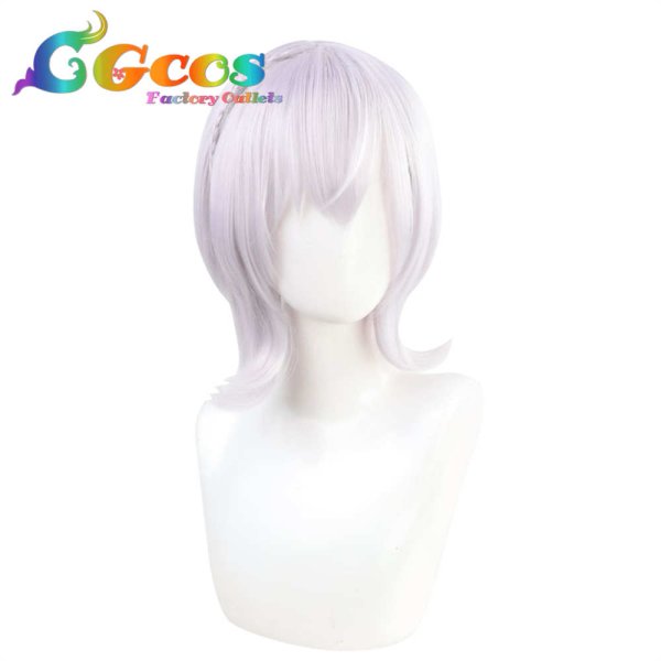 画像4: バーチャルYouTuber VTuber ウィッグ 白銀ノエル コスプレ衣装 (4)