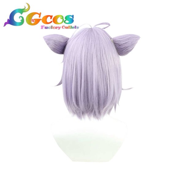 画像5: バーチャルYouTuber VTuber ウィッグ 猫又おかゆ コスプレ衣装 (5)