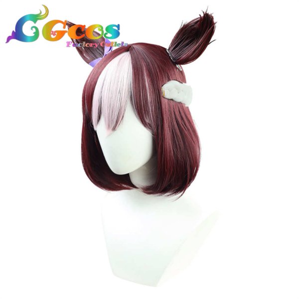 画像2: ウマ娘プリティーダービー ウィッグ スペシャルウィーク コスプレ衣装 (2)