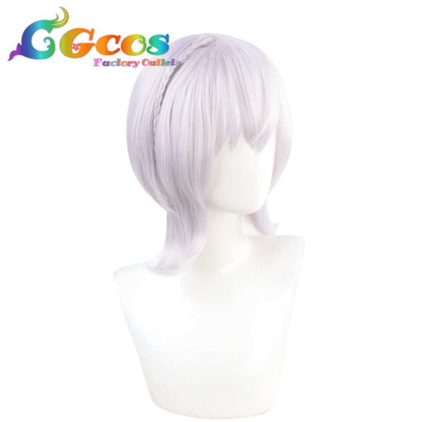 画像2: バーチャルYouTuber VTuber ウィッグ 白銀ノエル コスプレ衣装 (2)