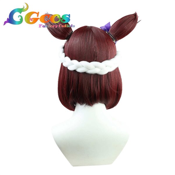 画像4: ウマ娘プリティーダービー ウィッグ スペシャルウィーク コスプレ衣装 (4)