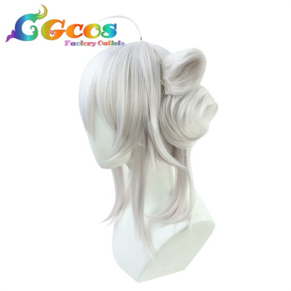 画像2: バーチャルYouTuber VTuber ウィッグ 獅白ぼたん コスプレ衣装 (2)