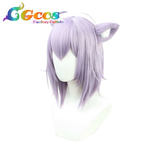 画像3: バーチャルYouTuber VTuber ウィッグ 猫又おかゆ コスプレ衣装 (3)