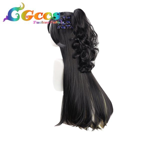 画像4: D4DJ ウィッグ 燐舞曲 ロンド 青柳椿 コスプレ衣装 (4)