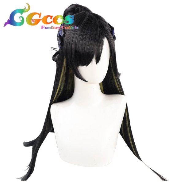 画像2: D4DJ ウィッグ 燐舞曲 ロンド 青柳椿 コスプレ衣装 (2)