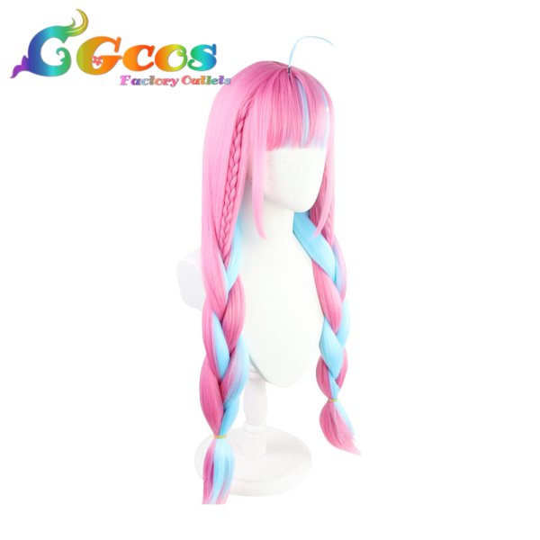 画像2: バーチャルYouTuber VTuber ウィッグ 湊あくあ コスプレ衣装 (2)