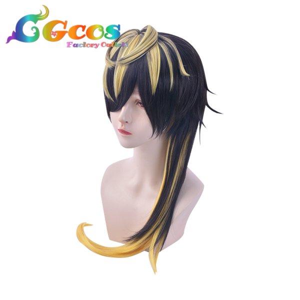 画像2: ヒプノシスマイク ウィッグ 四十物十四 コスプレ衣装 (2)