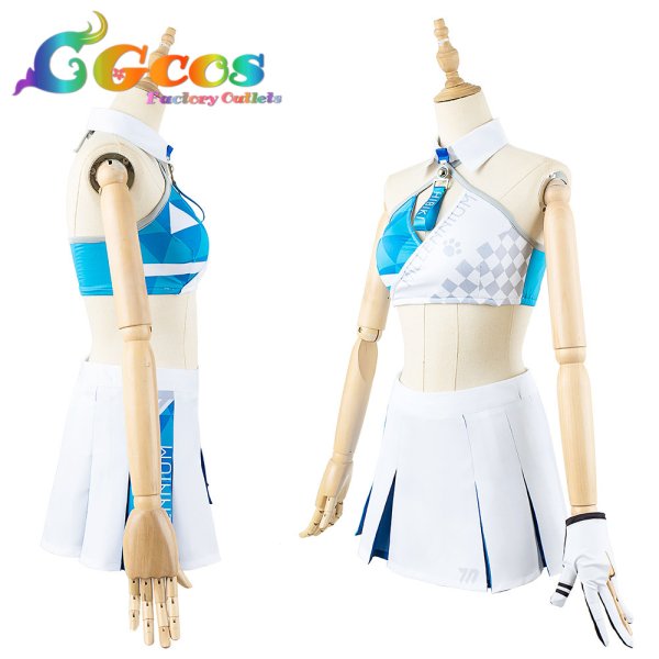 画像3: 「一部在庫あり」ブルーアーカイブ キヴォトス大運動会 晄輪大祭 猫塚ヒビキ チア衣装 コスプレ衣装 (3)