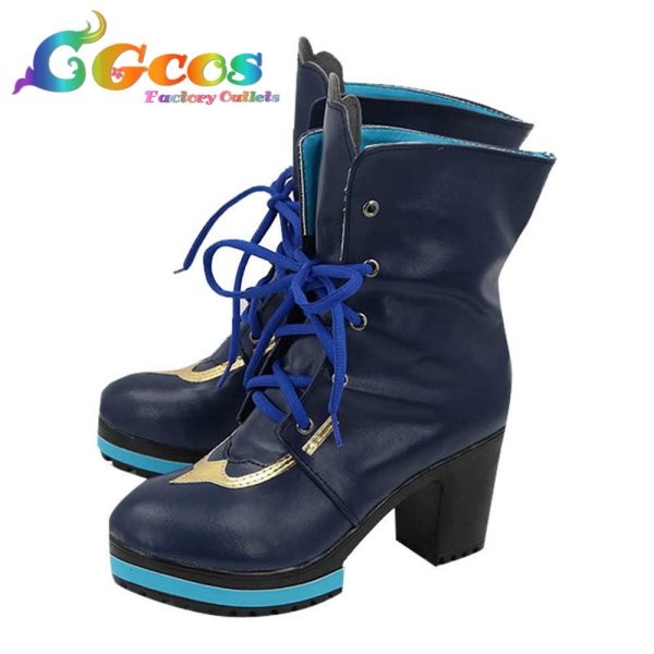 画像2: バーチャルYouTuber VTuber コスプレ靴 Enna Alouette エナー・アールウェット コスプレブーツ コスプレ衣装 (2)