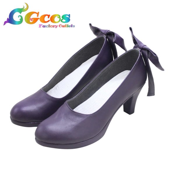 画像2: ブルーアーカイブ コスプレ靴 聖園ミカ コスプレブーツ コスプレ衣装 (2)