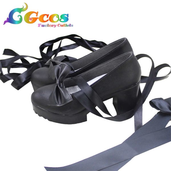 画像3: バーチャルYouTuber VTuber コスプレ靴 夜見れな 初期衣装 コスプレブーツ コスプレ衣装 (3)