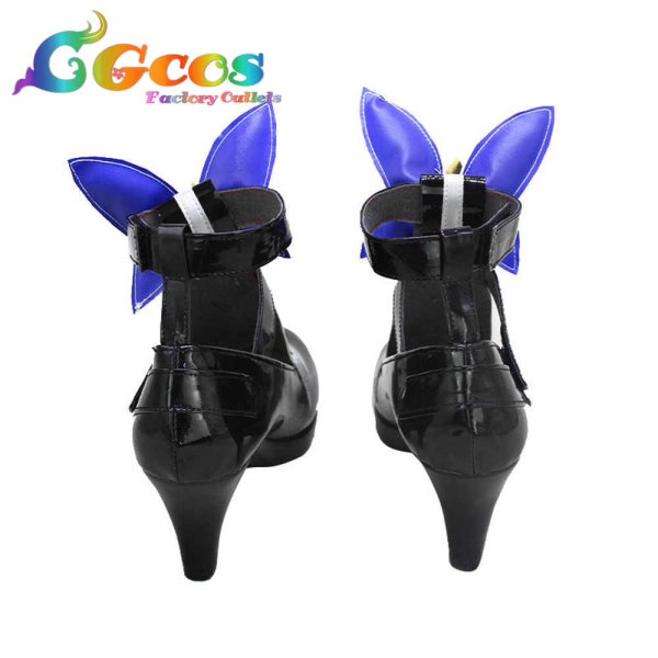 画像3: 原神 げんしん コスプレ靴 フィッシュル Fischl 極夜の真夢 コスプレブーツ コスプレ衣装 (3)