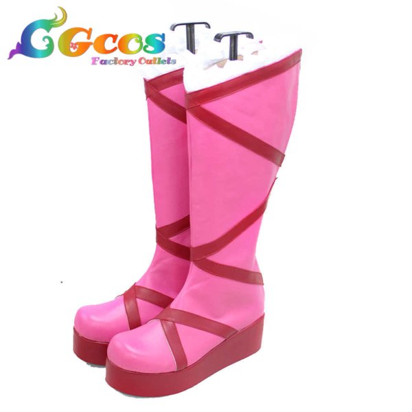 画像2: HUGっと!プリキュア コスプレ靴 愛崎えみる キュアマシェリ コスプレブーツ コスプレ衣装 (2)