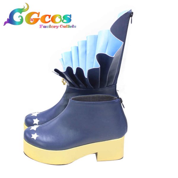 画像2: バーチャルYouTuber VTuber コスプレ靴 星街すいせい 1stソロライブ衣装 コスプレブーツ コスプレ衣装 (2)