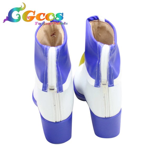 画像3: ブルーアーカイブ コスプレ靴 阿慈谷ヒフミ コスプレブーツ コスプレ衣装 (3)