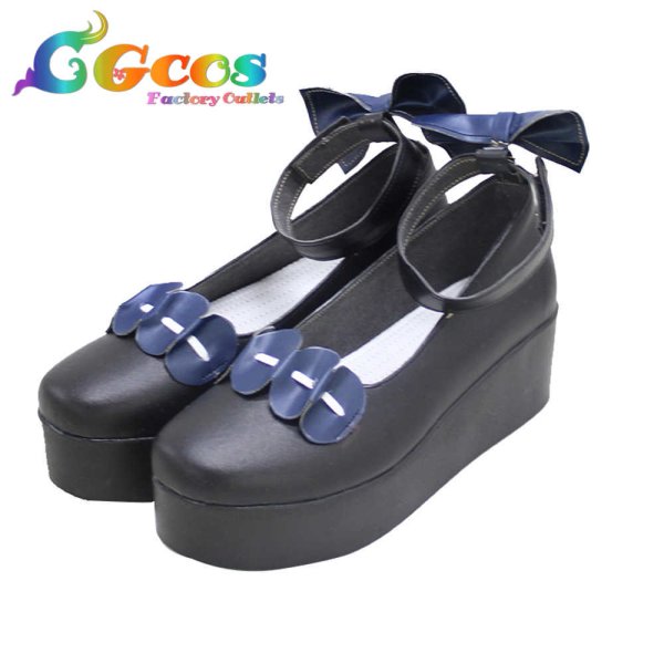 画像2: バーチャルYouTuber VTuber コスプレ靴 夜見れな ポンチョ衣装 コスプレブーツ コスプレ衣装 (2)