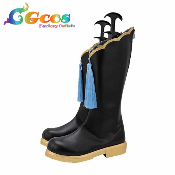 画像2: 五等分の花嫁 コスプレ靴 中野二乃 チャイナメイド コスプレブーツ コスプレ衣装 (2)