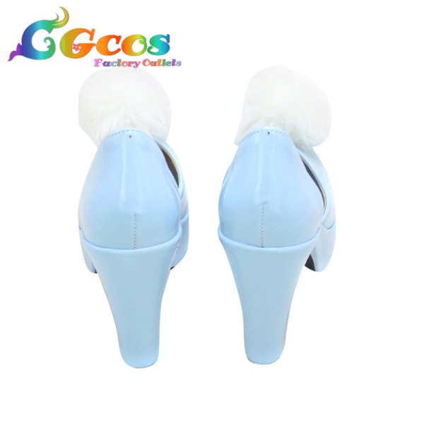 画像3: VOCALOID　コスプレ靴　初音ミク　白うさぎver.　コスプレブーツ　コスプレ衣装 (3)