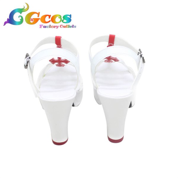 画像3: ソードアート・オンライン コスプレ靴 アスナ 真夏のキラメキ☆花嫁Ver. コスプレブーツ コスプレ衣装 (3)