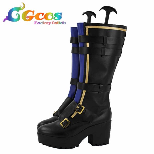 画像2: ヴィジュアルプリズン コスプレ靴 ギルティア・ブリオン コスプレブーツ コスプレ衣装 (2)