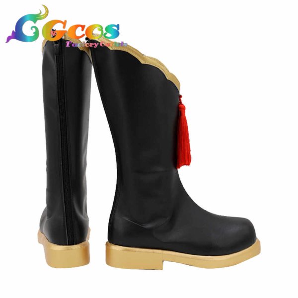 画像3: 五等分の花嫁 コスプレ靴 中野五月 チャイナメイド コスプレブーツ コスプレ衣装 (3)